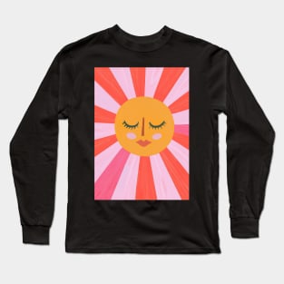 Minimalist Sun Face Long Sleeve T-Shirt